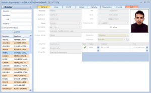 Ventana gestión paciente