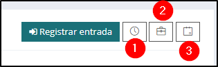 Accesos directos a registros de jornada, informes y permisos